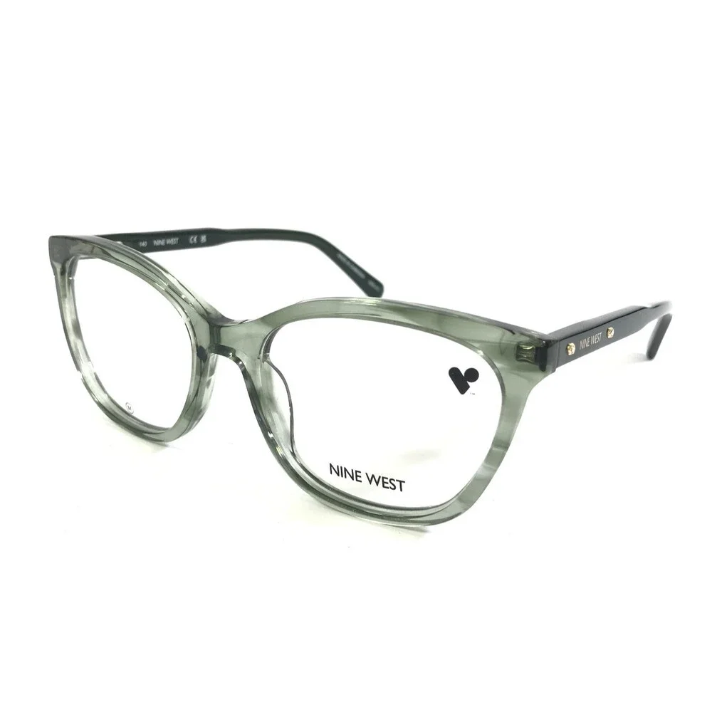 Nine West Eyeglasses Frames NW5245 318 Olive Green Cat Eye Full Rim 53-17-140